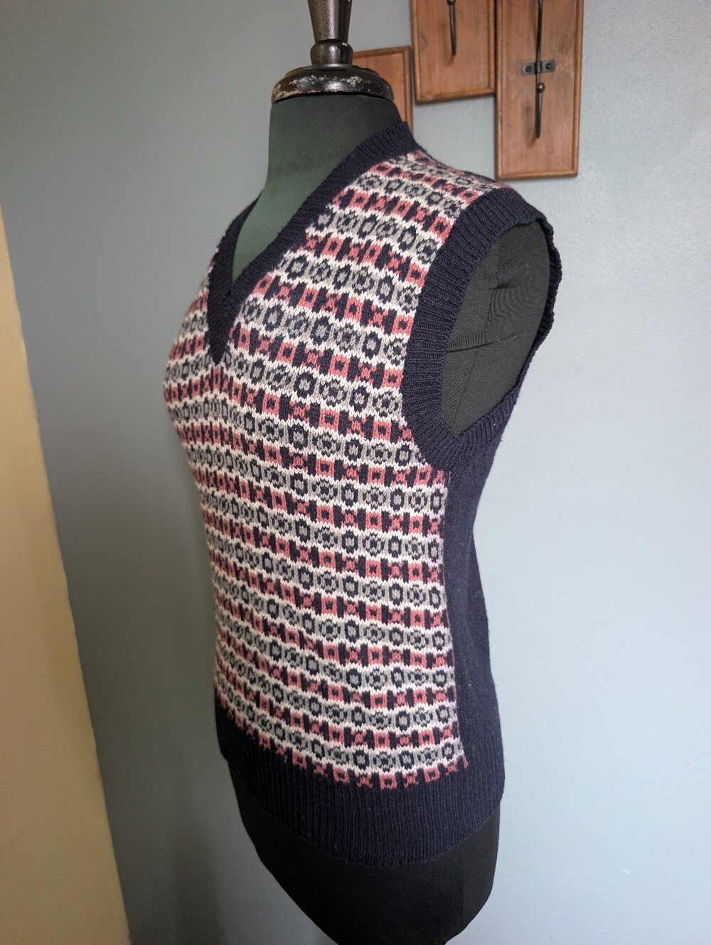 Vintage Silk Wool Blend Sweater Vest By Royal Silk